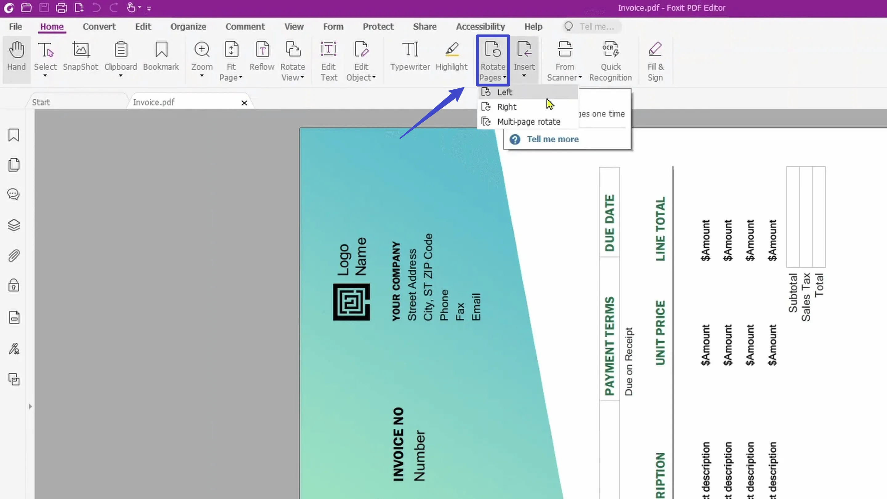 pdf rotator foxit