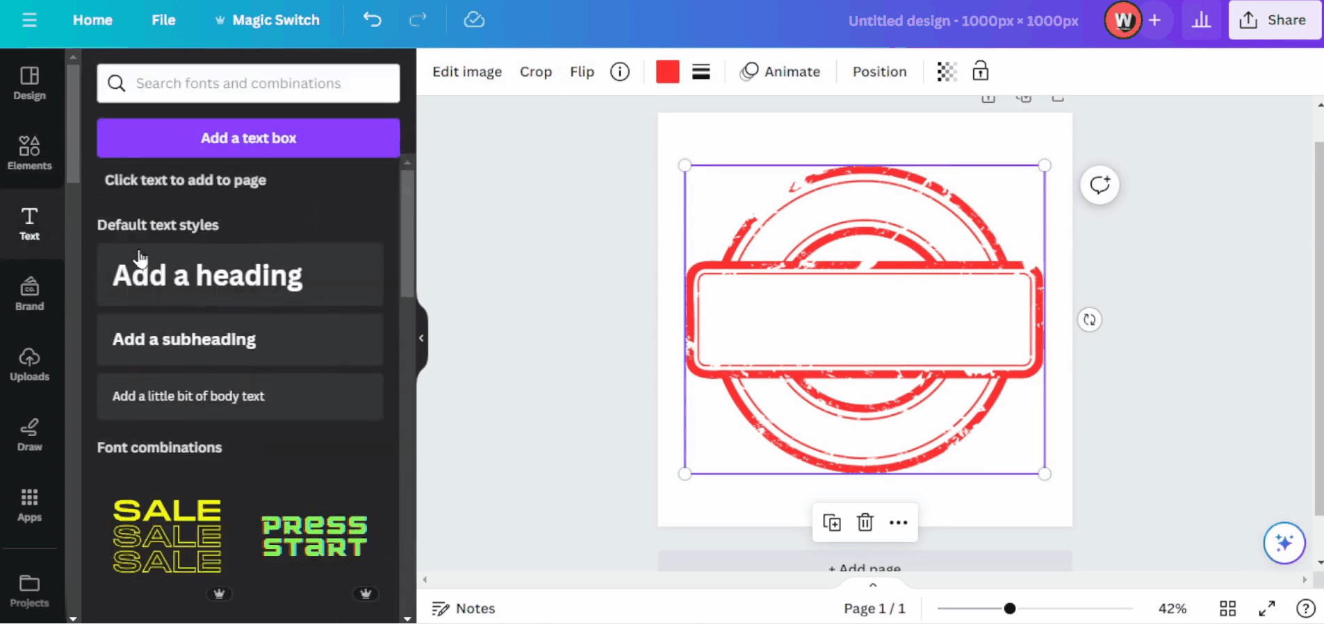 design custom stamp canva online