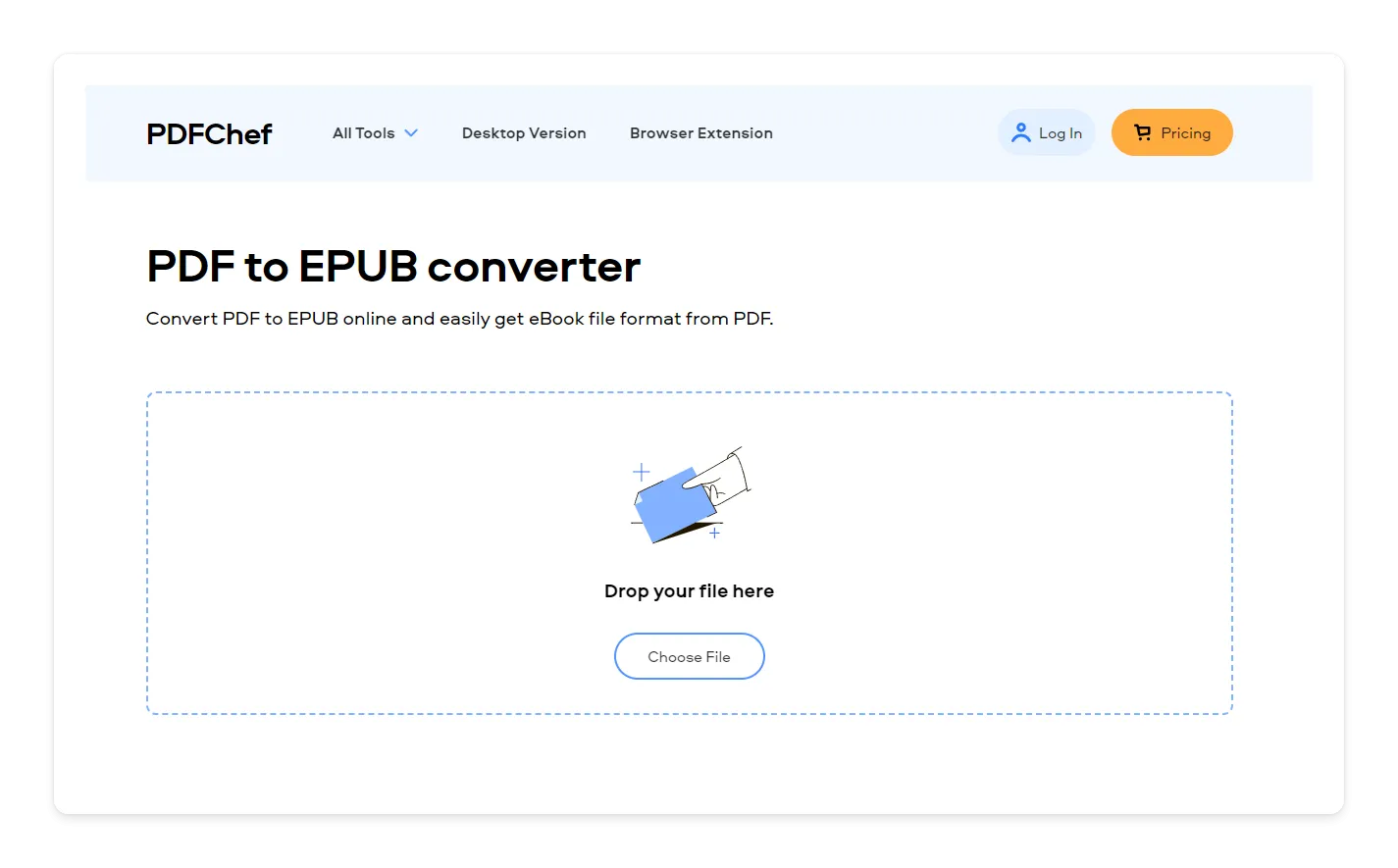 Convertisseur de PDF en EPUB en ligne, PDFChef