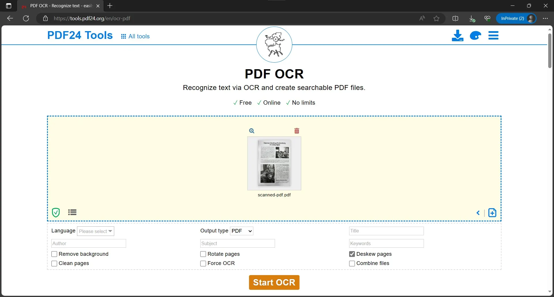 ocr online pdf