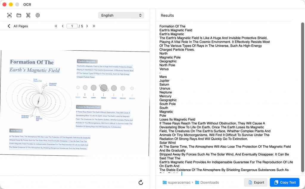pdfgear current file ocr could not retain the original file format