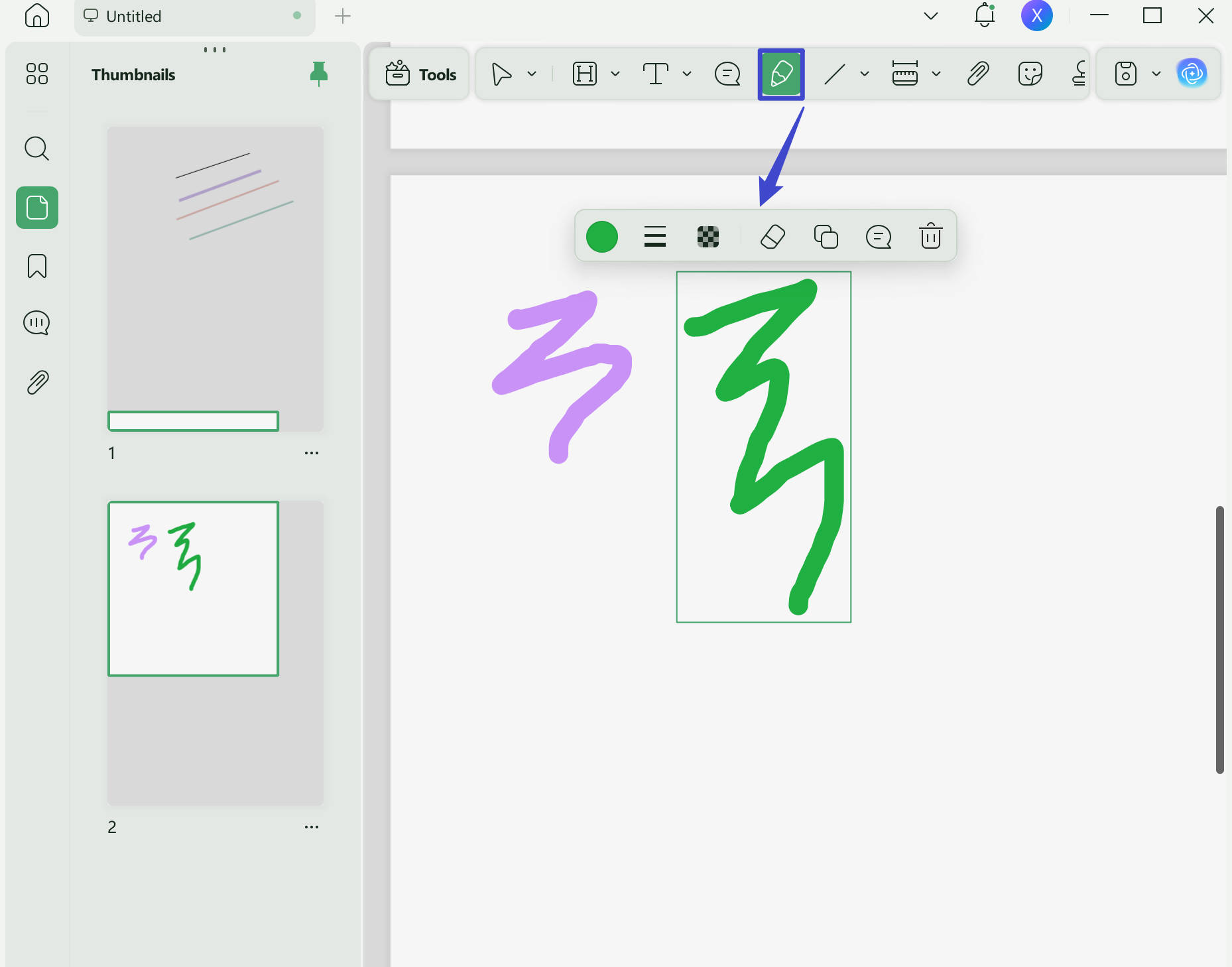 draw lines on pdf pencil tool