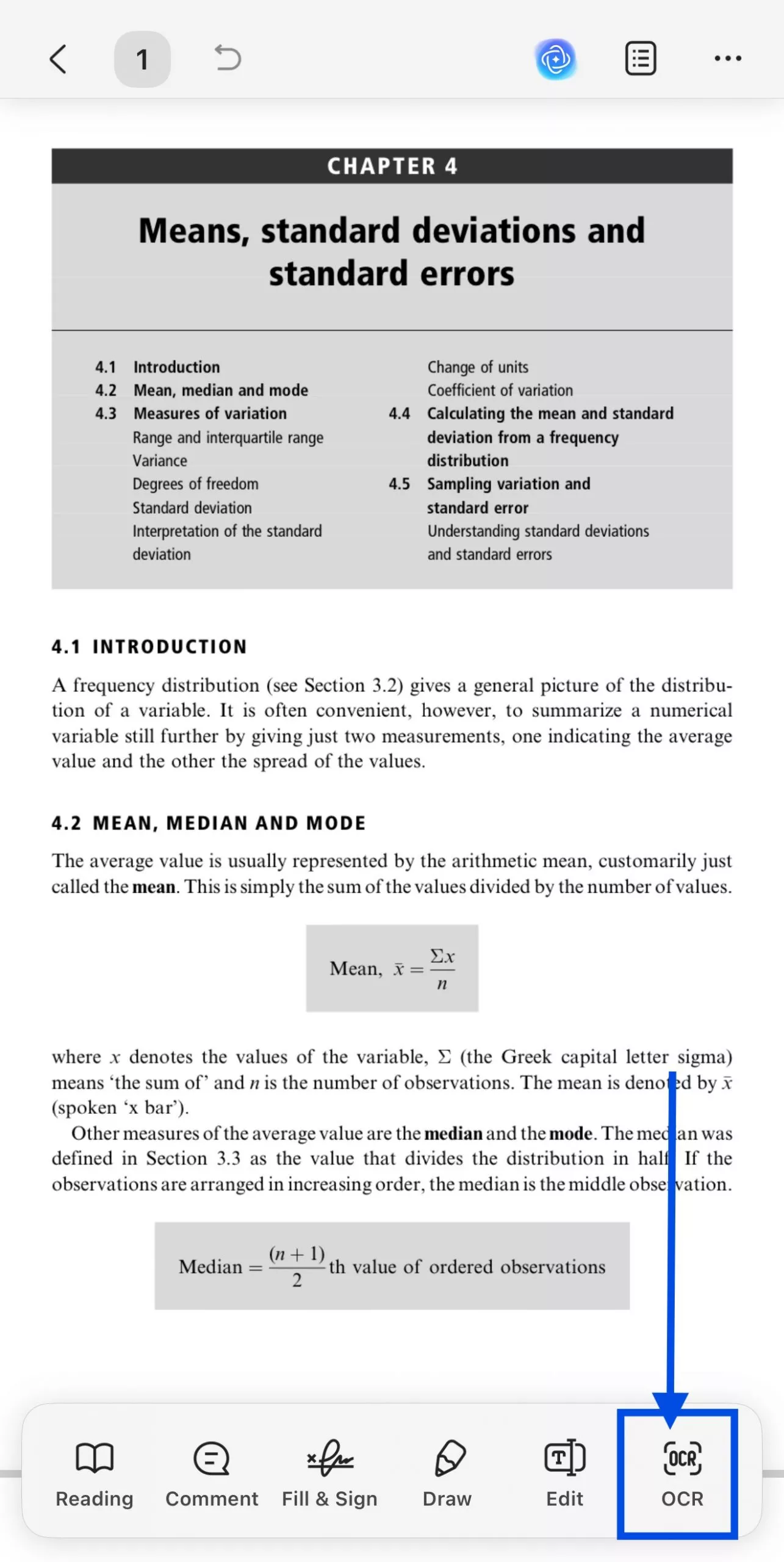 perform ocr on updf ios