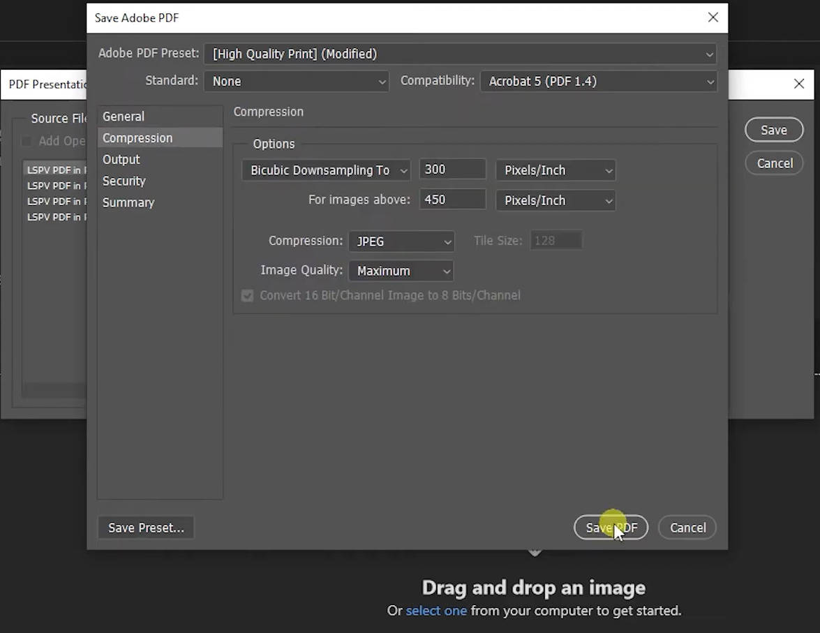 photoshop save as pdf 6