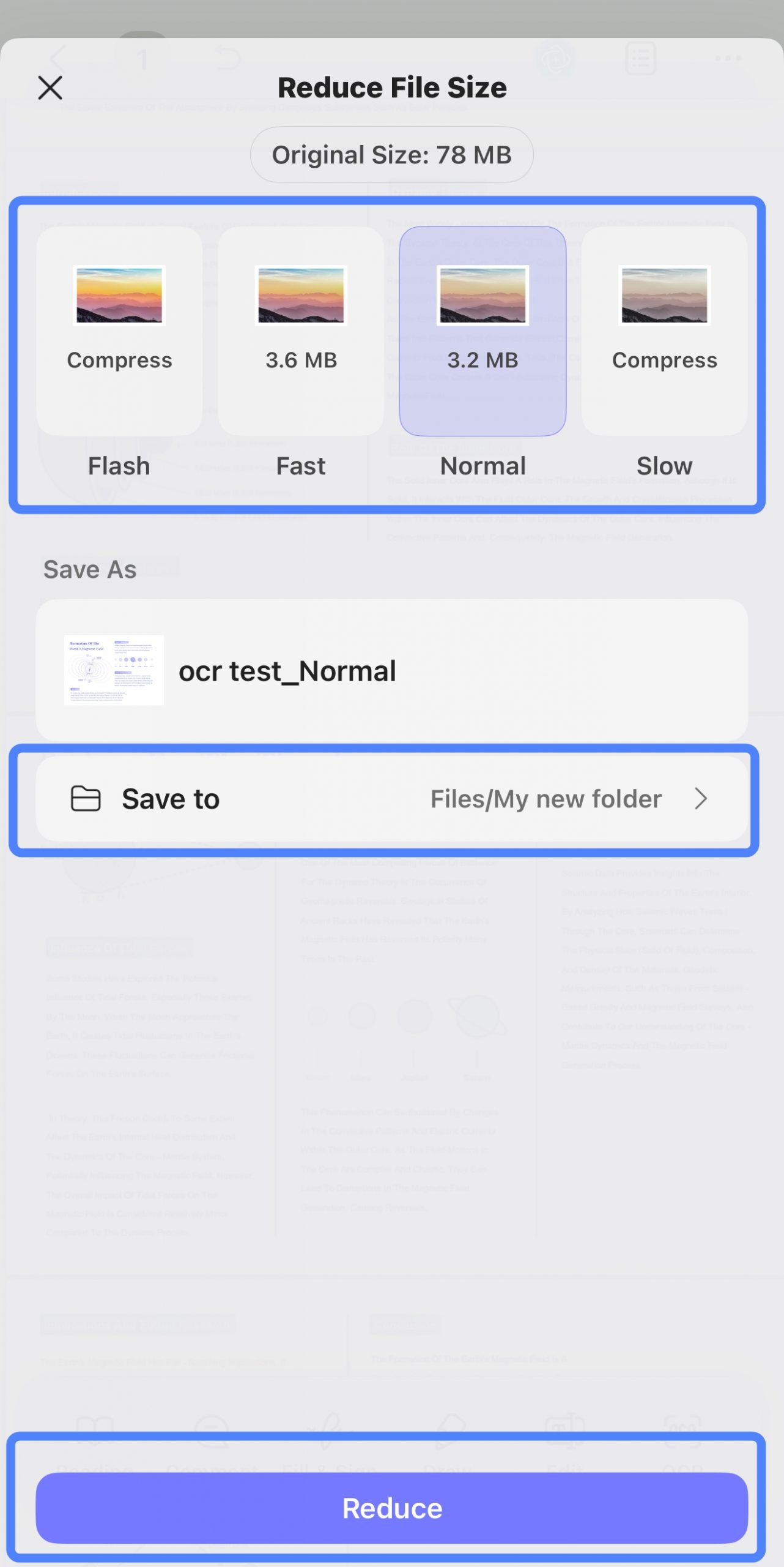 reduce file size