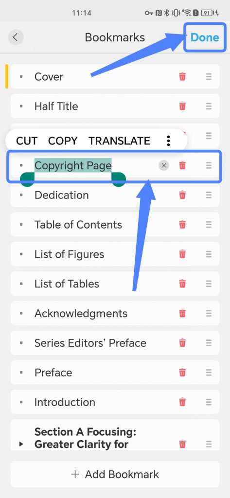 rename the bookmark