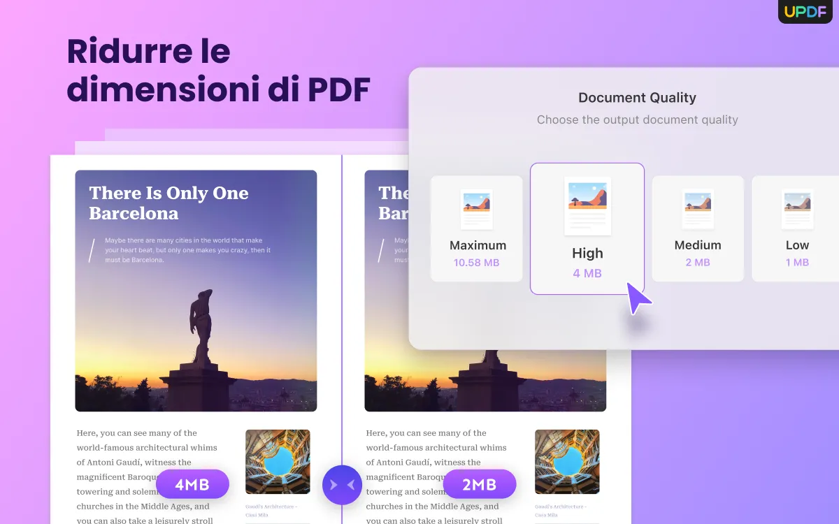 Il miglior strumento per compressione PDF