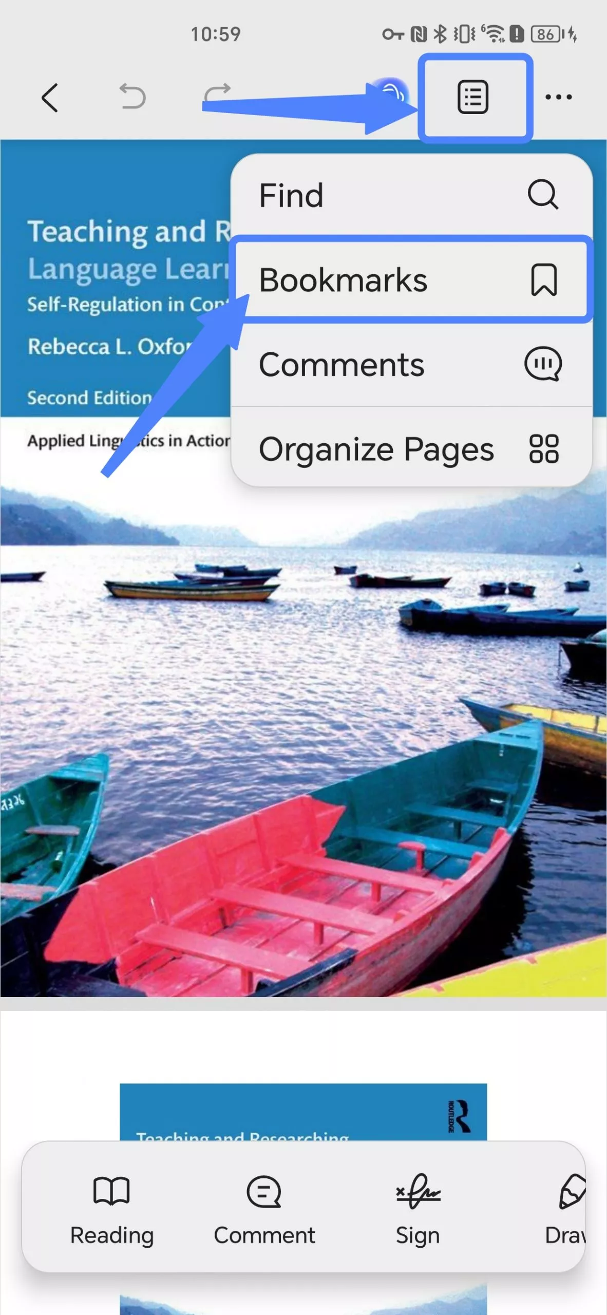 select bookmark icon