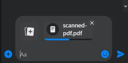 Joindre un PDF à Facebook Messenger