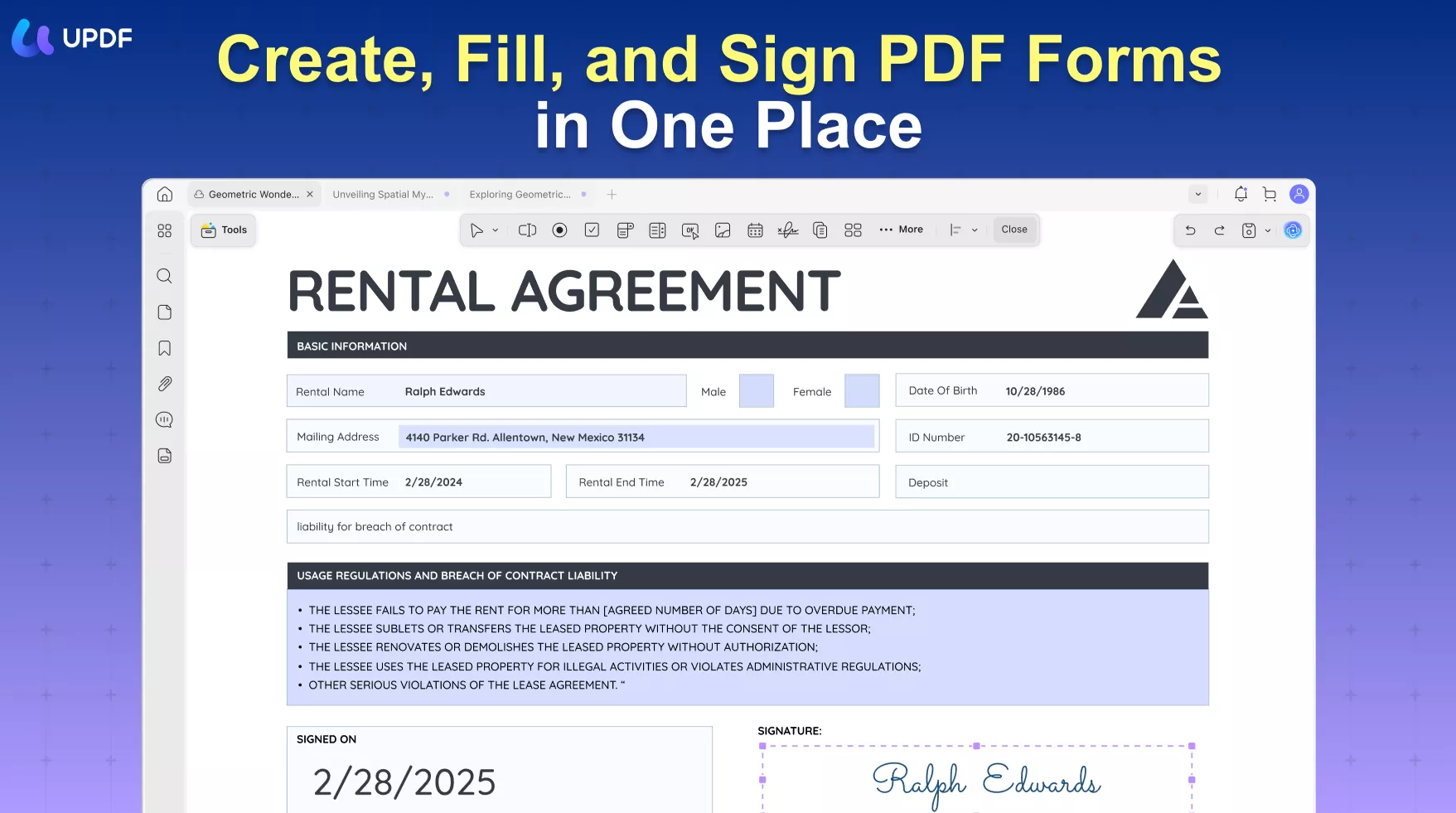 fill pdf online free updf