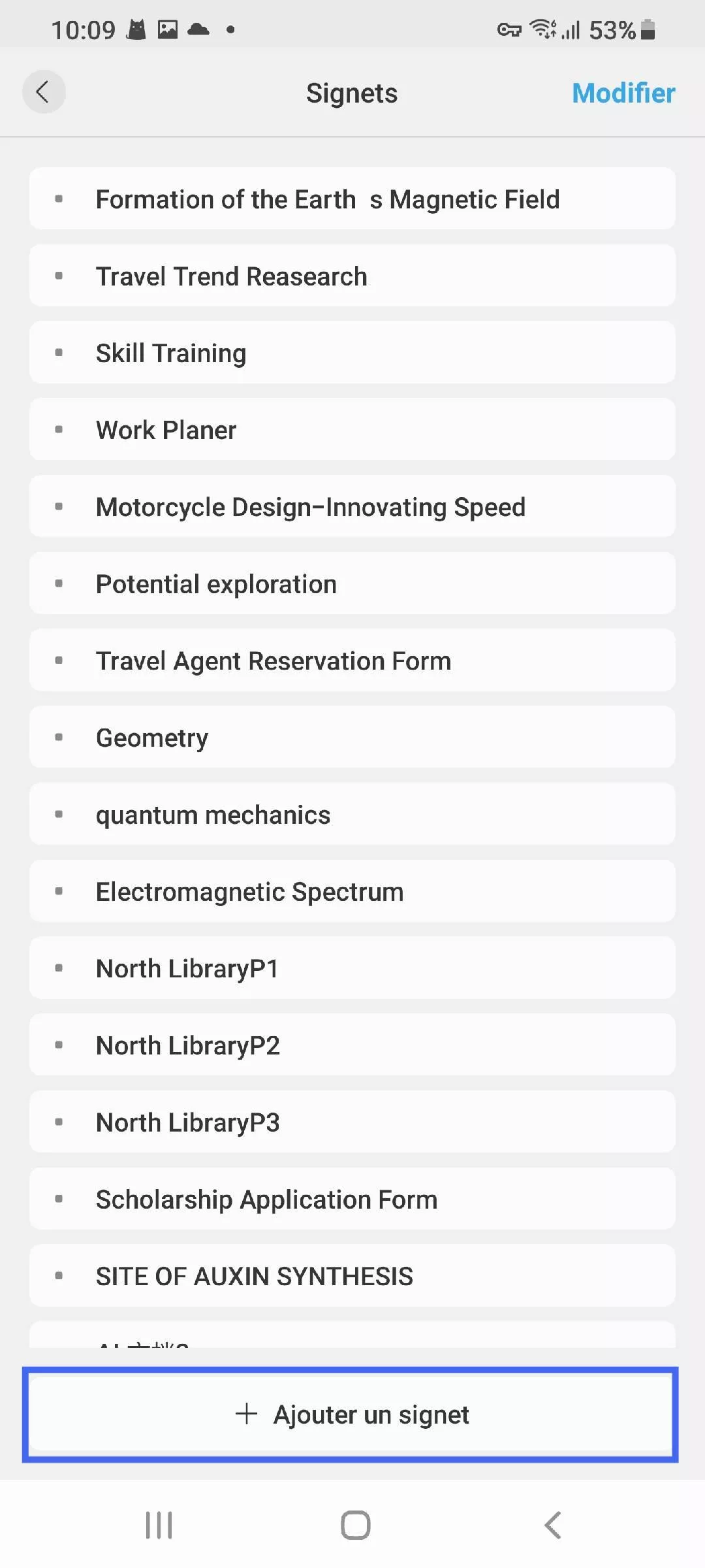 ajouter un nouveau signet