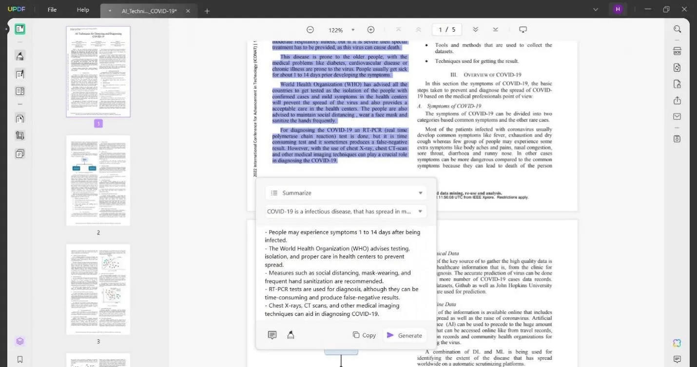 how to summarize a research article summary pop up icon