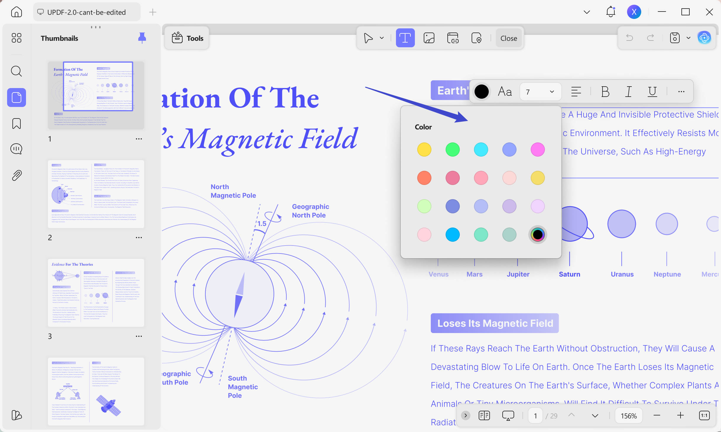 text color