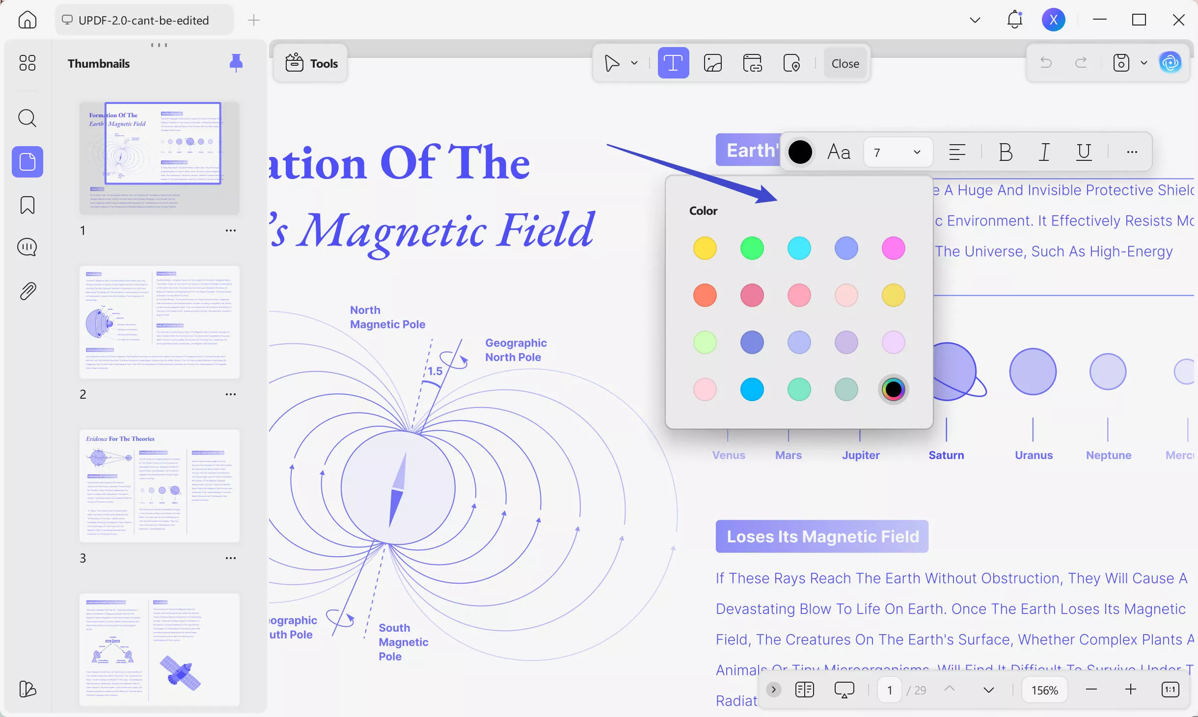 text color
