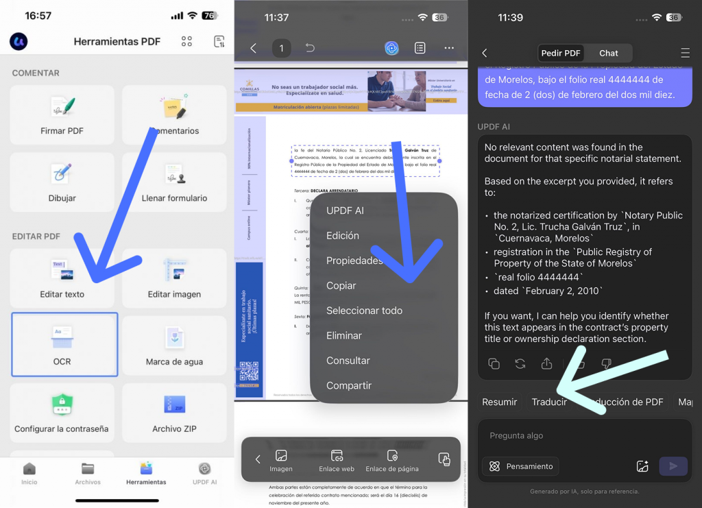 Cómo traducir un PDF escaneado en el móvil