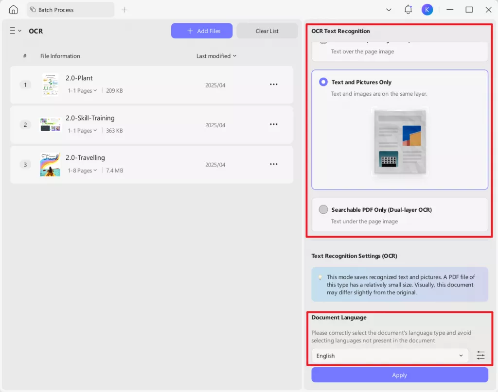 updf ocr scanned pdf