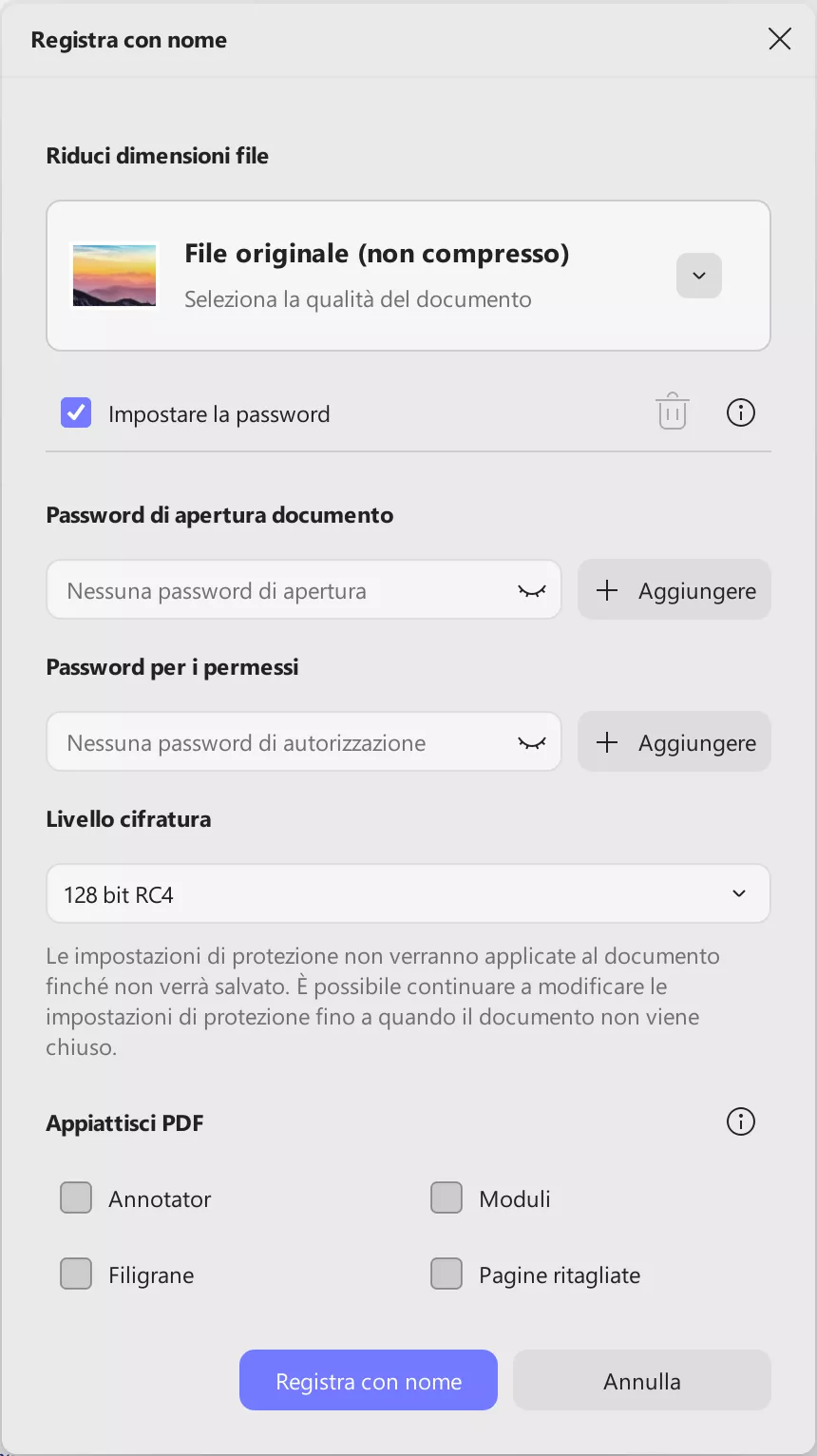 lock pdf with permission