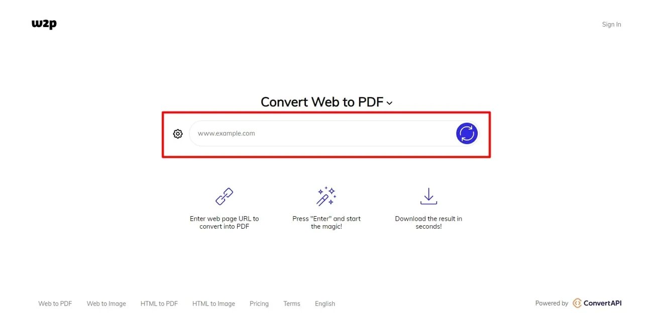 add url in web2pdfconvert