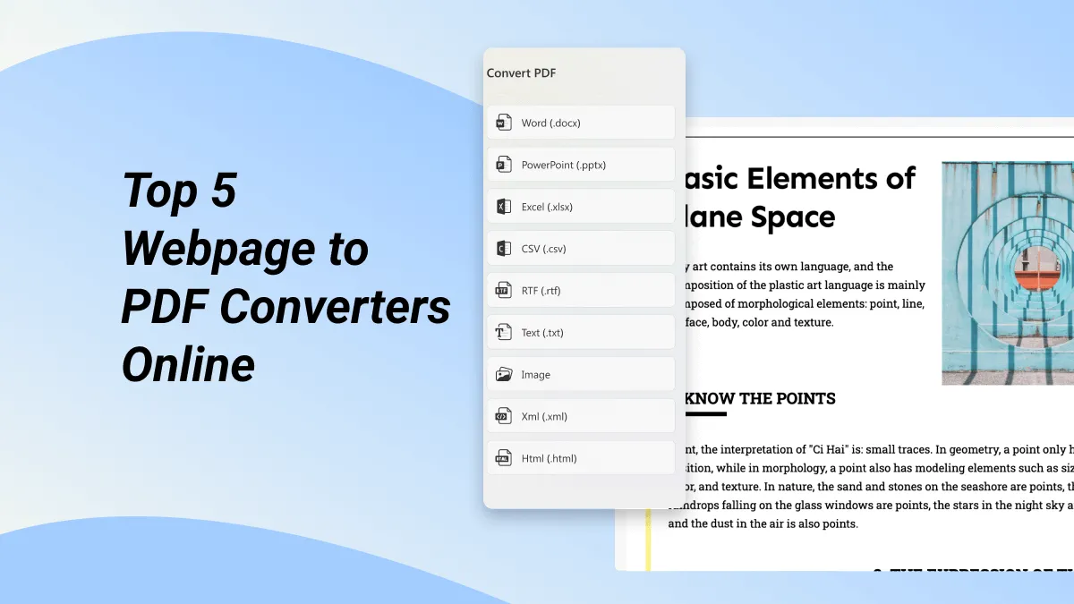 Top 5 Webpage to PDF Converters Online (100% Free to Use)