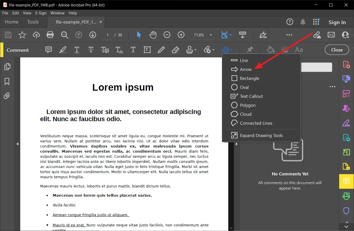 how to add arrow in pdf add arrow in adobe