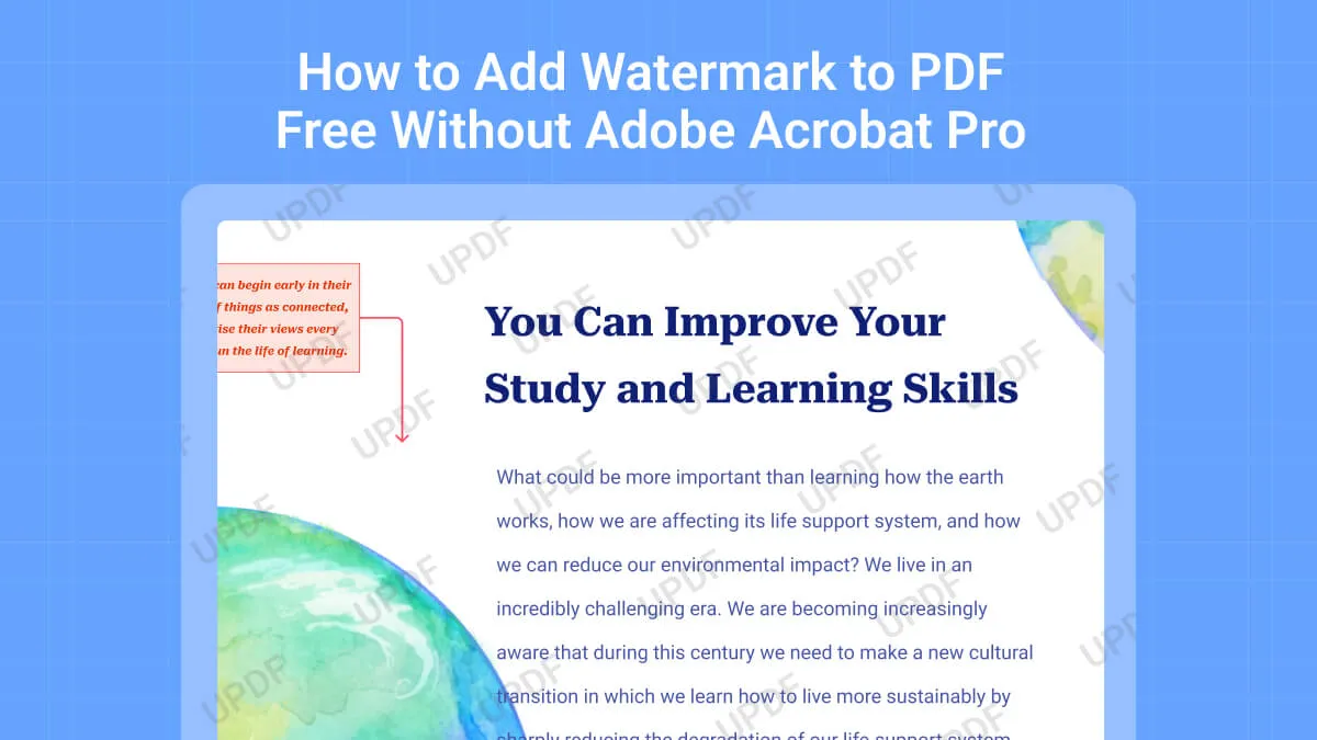 How to Add Watermark to PDF Free Without Adobe Acrobat Pro