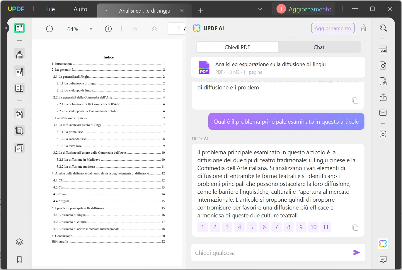 chiedere a UPDF AI