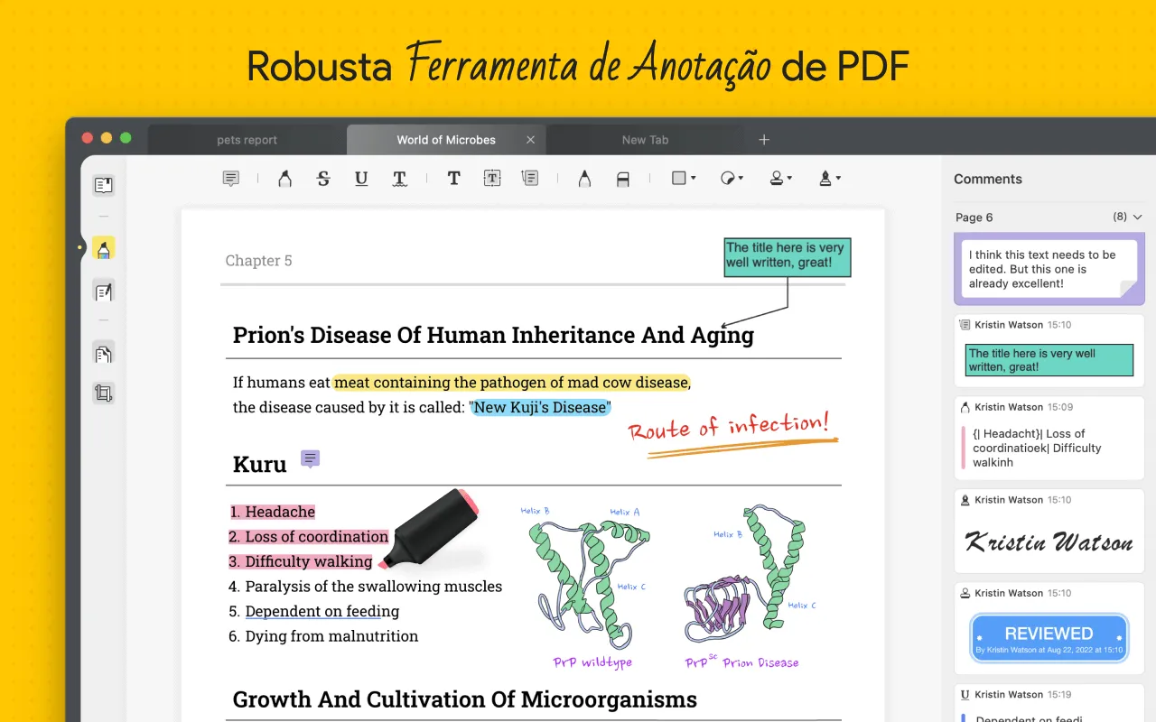 como grifar texto em pdf