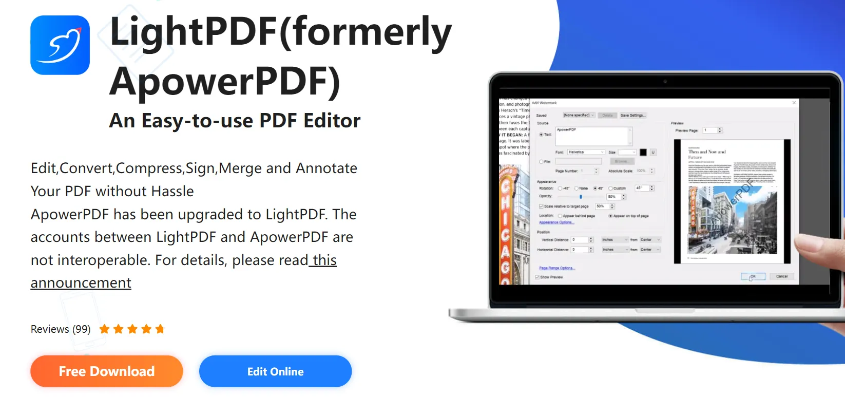 strumento gratuito per evidenziare PDF: LightPDF