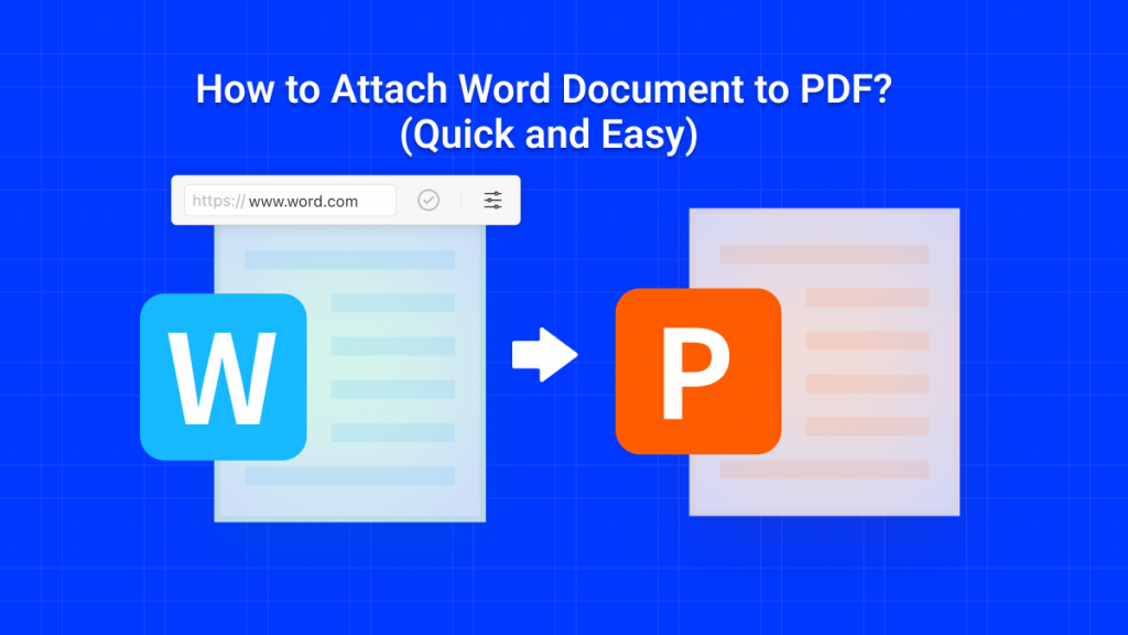 how to attach word document to pdf file