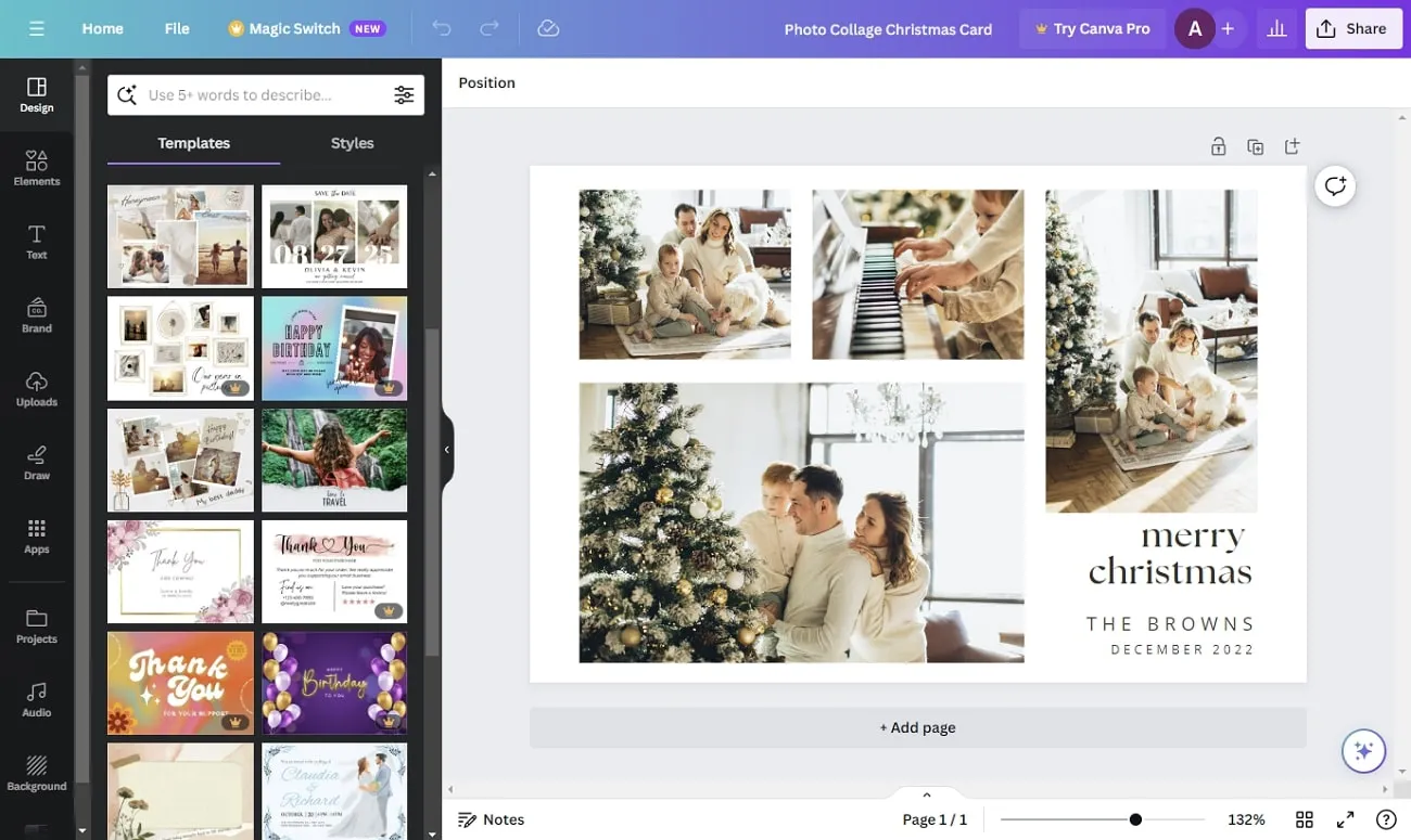 canva christmas card maker