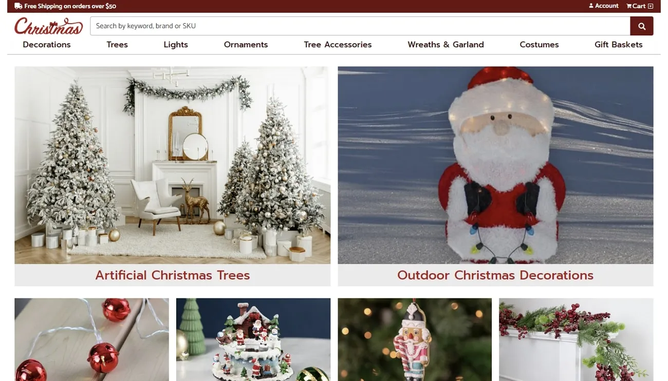 Ventes de Noël, site web Christmas