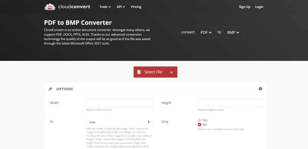 bmp to pdf converter online cloudconvert