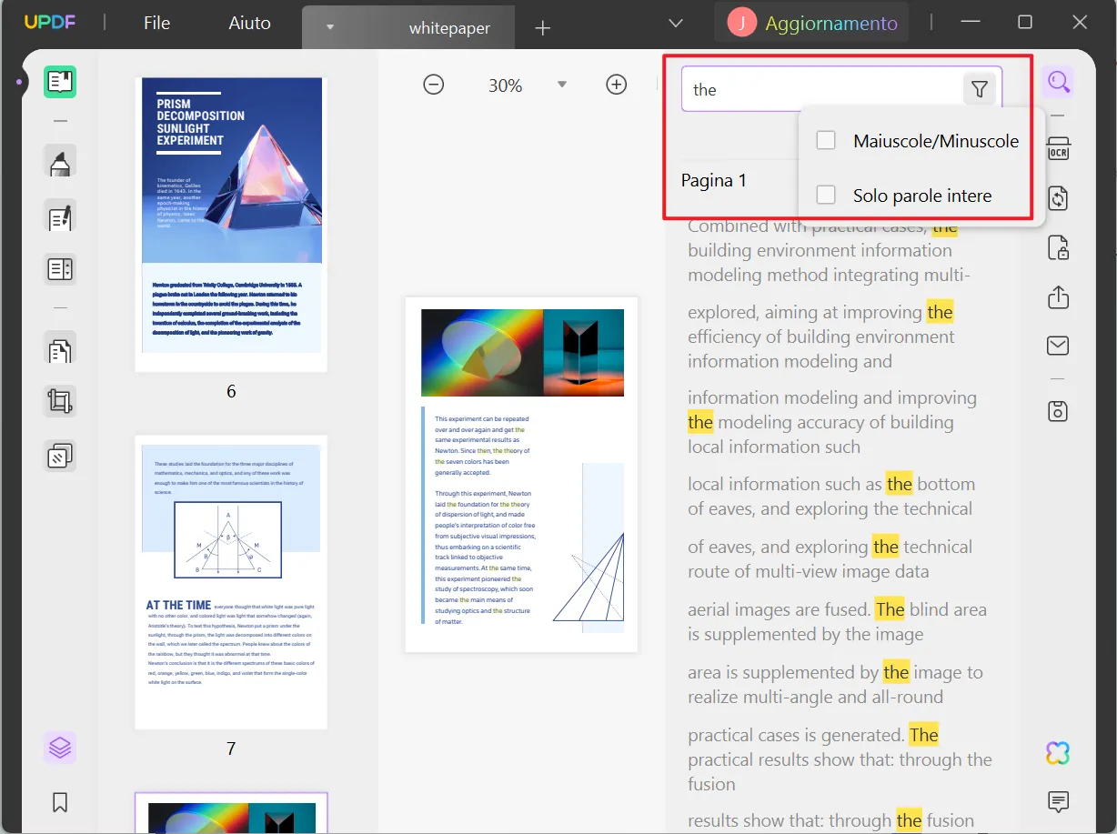 Cercare il testo nel PDF con UPDF