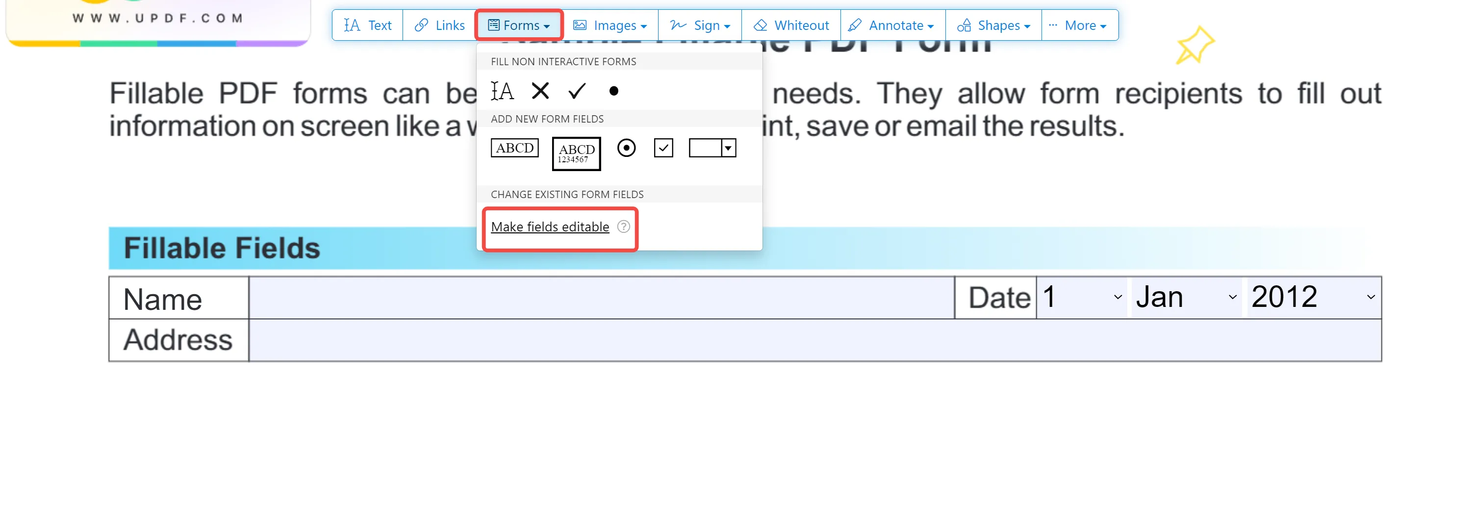 cambiar tamaño de letra en formulario pdf