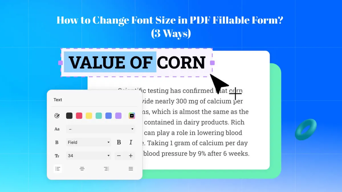 How to Change Font Size in PDF Fillable Form? (3 Workable Ways)