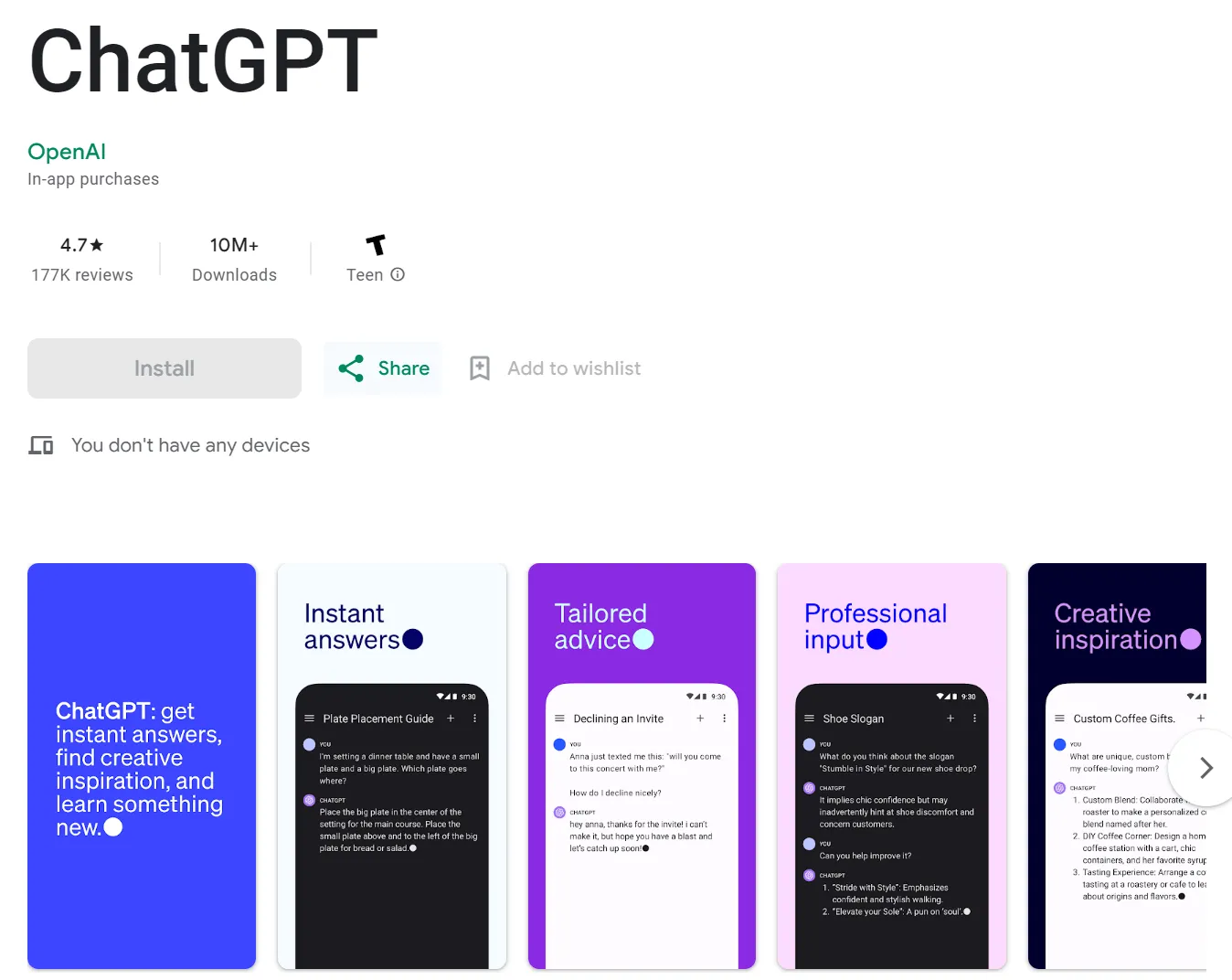 chatgpt chatbot android app