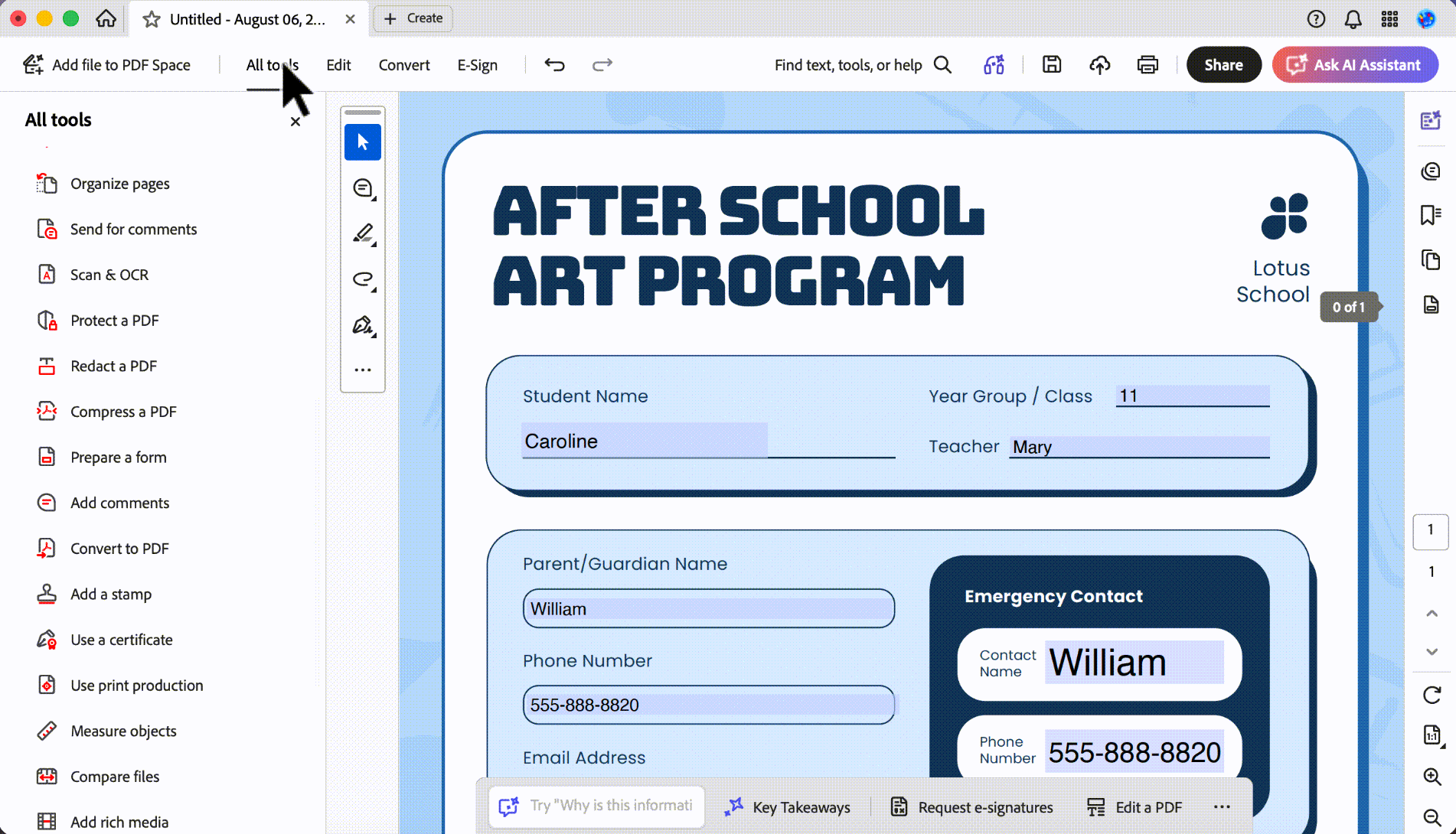 checkbox is checked by default acrobat