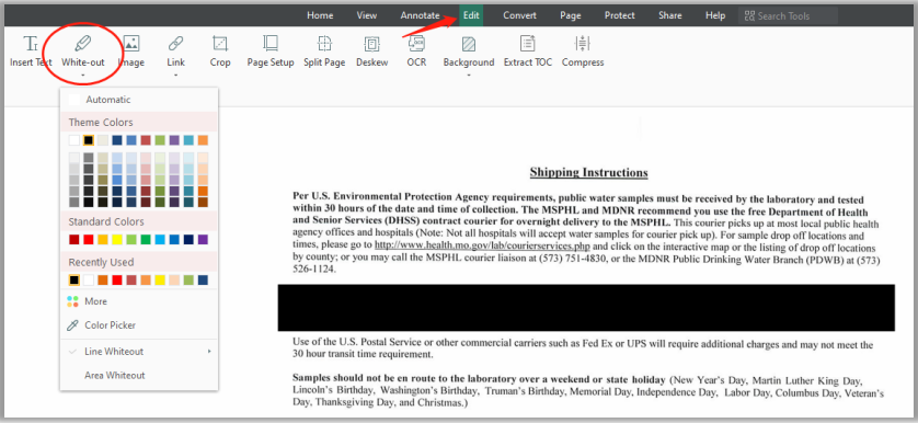 Wie Sie Schwärzungen aus einem PDF entfernen SwifDoo