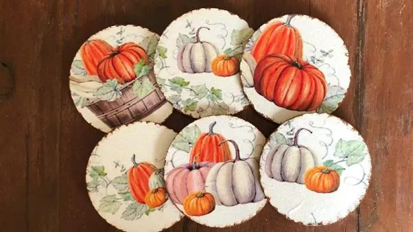 Thanksgiving gift coasters