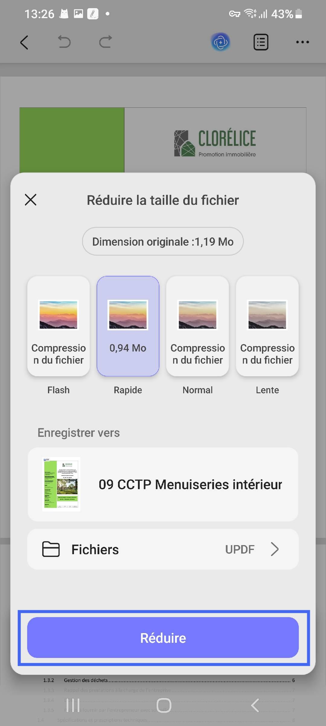 Options de qualité