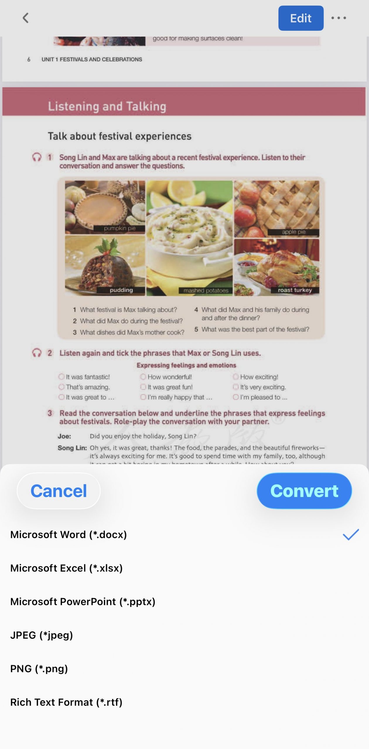 convert pdf to word with pdfgear ios