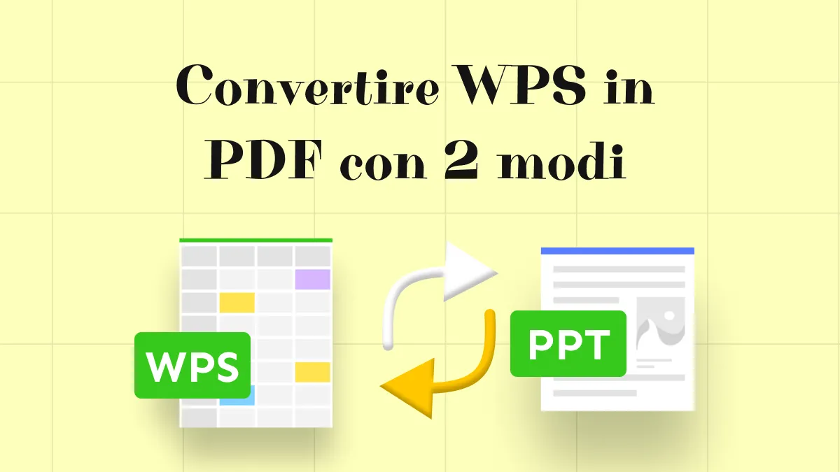 2 modi migliori per convertire WPS in PDF