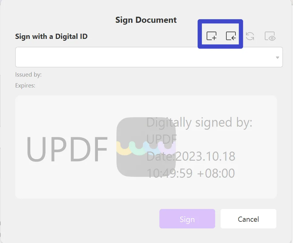 デジタル署名を作成する