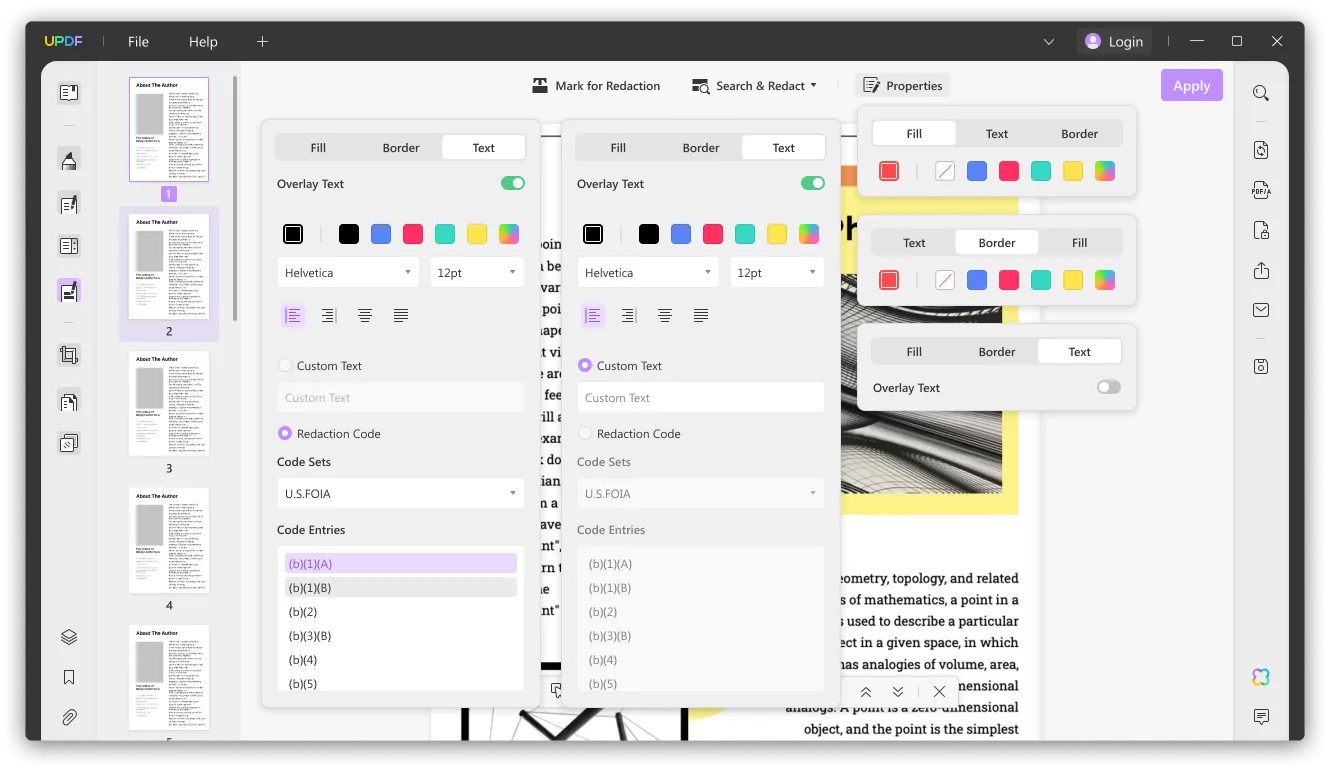 how to redact in adobe properties