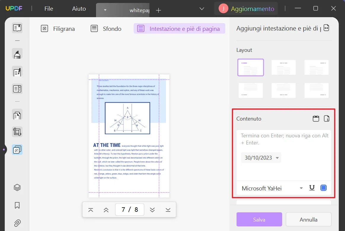 Modifica la data in base ai requisiti