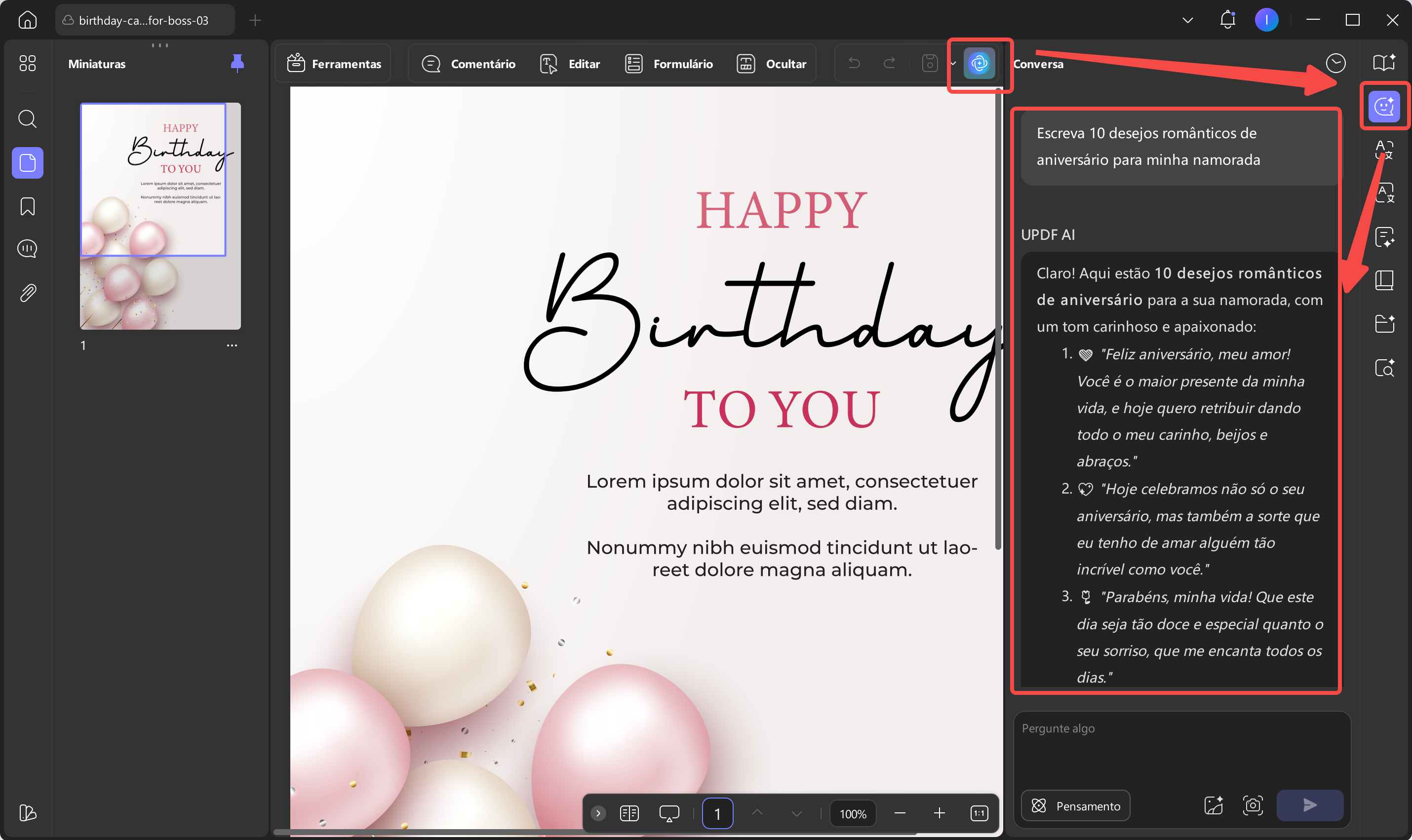 escreva 10 desejos românticos de aniversário para minha namorada
mensagens de aniversario para namorada
