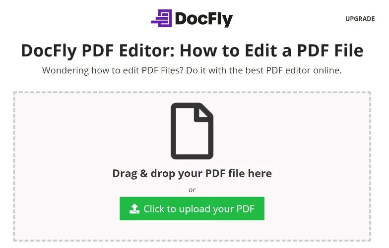 Online PDF-Editor kostenlos ohne Wasserzeichen Docfly