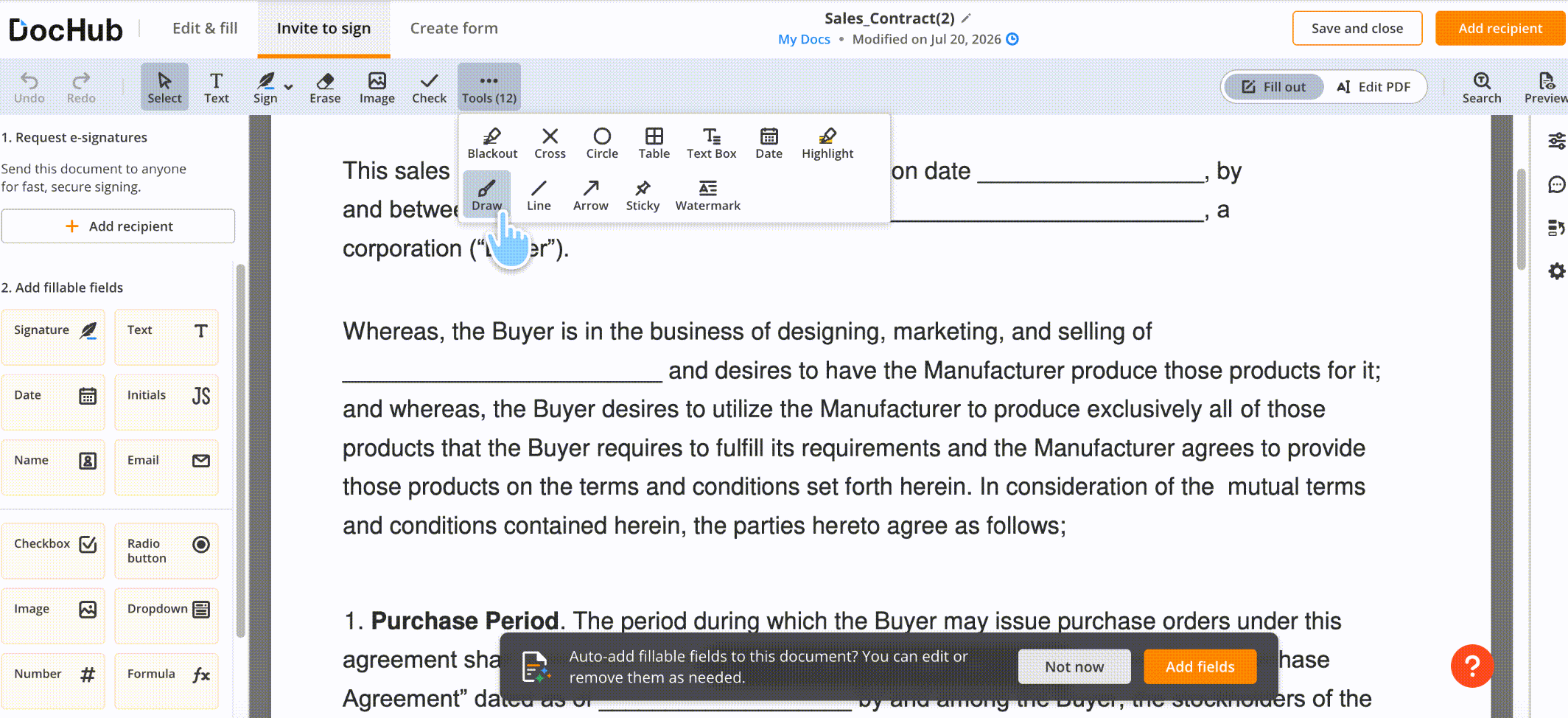 dochub redact pdf steps