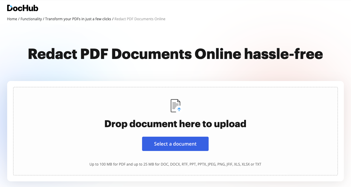 dochub upload file