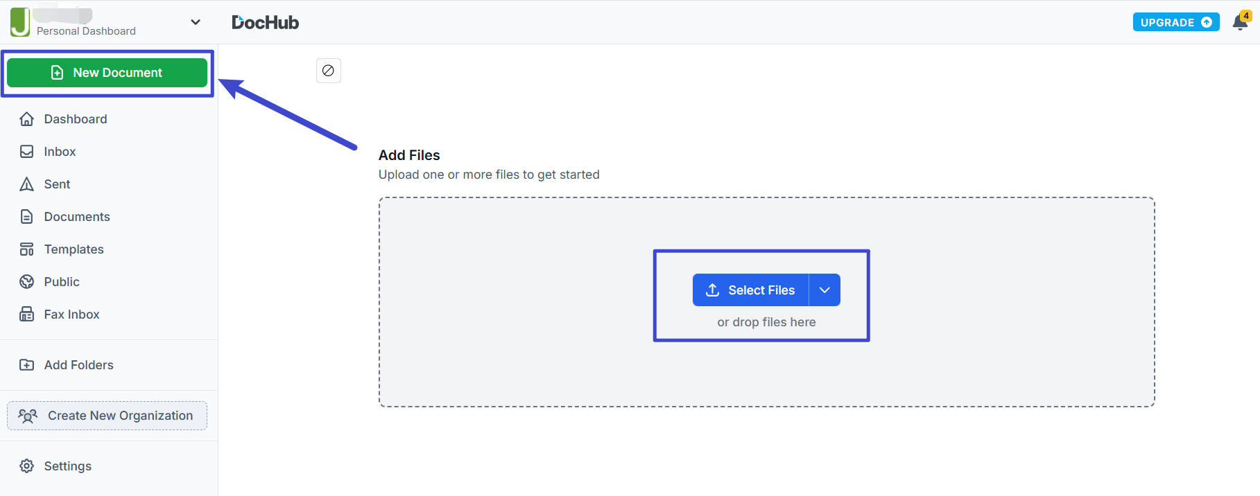 dochub upload new document